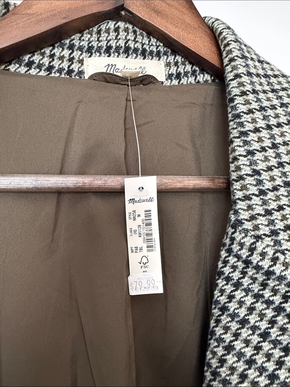 Madewell Houndstooth Blazer Jacket - Picture 2 of 4